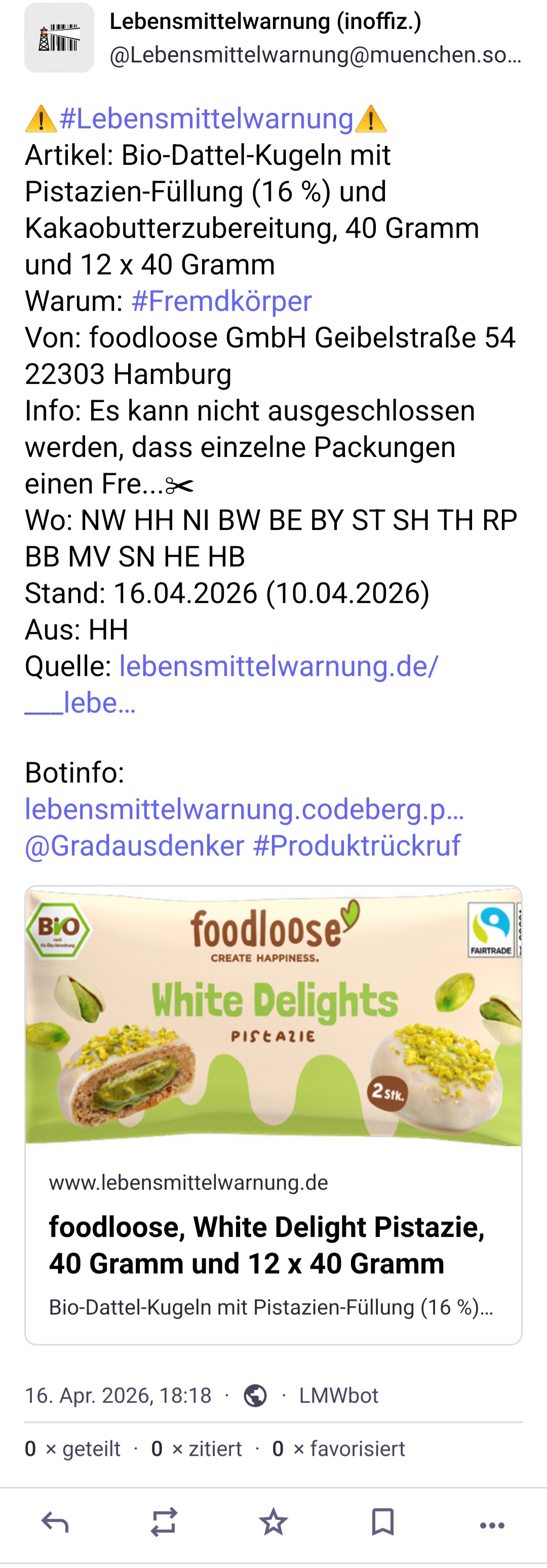 Beispiel Tröt: Rodent Client