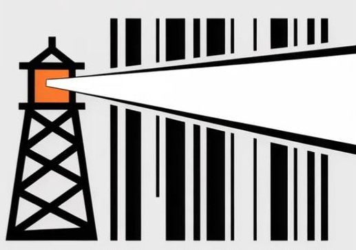 Logo - Leuchturm beleuchtet Riesenbarcode